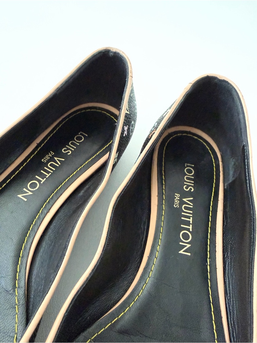 LOUIS VUITTON | Takashi Murakami Multicolor Ballet Flats Black Monogram EU 38.5 - Picture 9 of 14